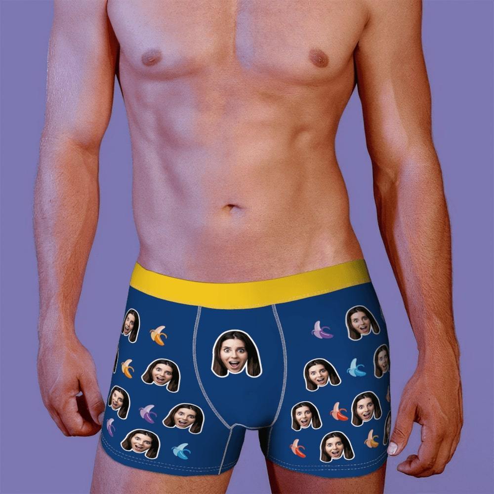 Personalised Funny Face Boxers Custom Photo Underwear Gift For Men-it's Mine