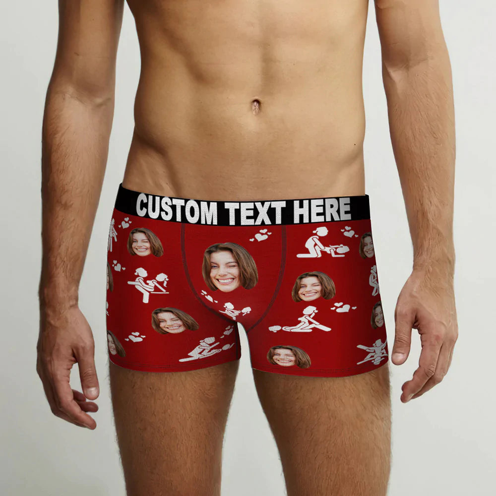 Personalised Funny Face Boxers Custom Photo Underwear Gift For Men-it