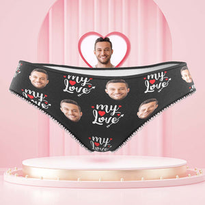 Womens Panties Custom Face Underwear For Her Personalized Heart